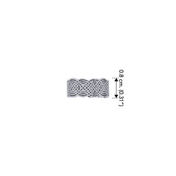 Celtic Knotwork Sterling Silver Ring TR671